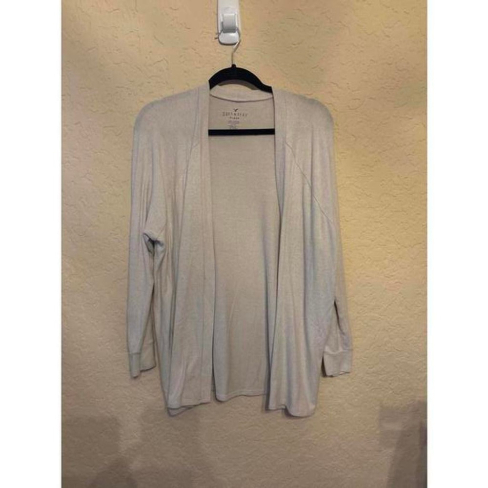 American Eagle Soft & Sexy Plush Stone Colored Cardigan - Size S
